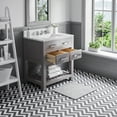 thumbnail image 4 of Water Creation Madalyn 30" Single Sink Wood Bathroom Vanity in Gray and White, 4 of 7