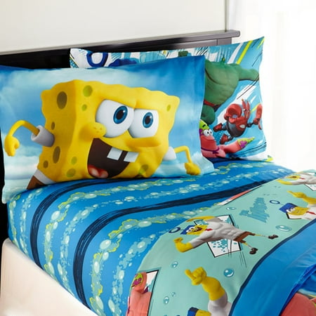 Spongebob Movie Mr Awesome Bedding Sheet Set Walmart Com