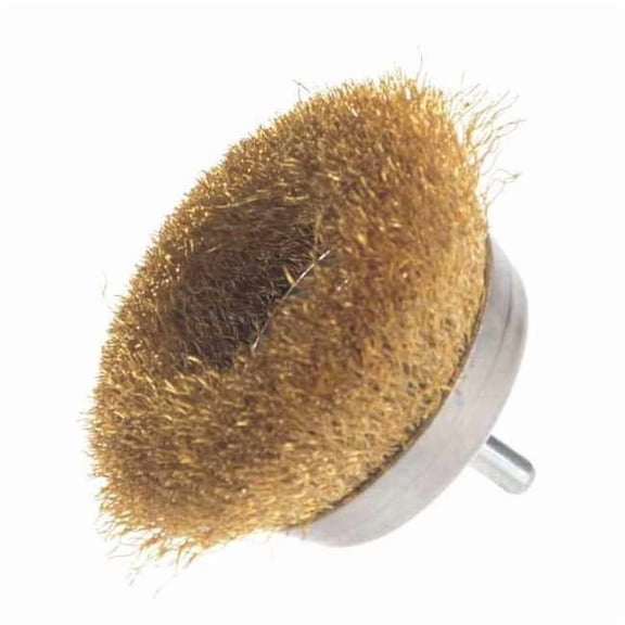 Weiler Crimped Wire Cup Wire Brush, 2-3/4", 1/4" 93812