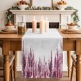 thumbnail image 2 of Table Runner 120 Inches Long for Kitchen Dining, Pink Dresser Scarf Farmhouse, Dining Table Decorations for Wedding/Parties, Summer Botanical Leaves Watercolor 13 x 120 In, 2 of 8