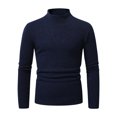 thumbnail image 2 of BSDJILFG Turtleneck Sweaters for Men Winter Casual Long Sleeve Crewneck Tops Pullover Loose Fit Outerwear Blouse ,M-3XL, 2 of 2