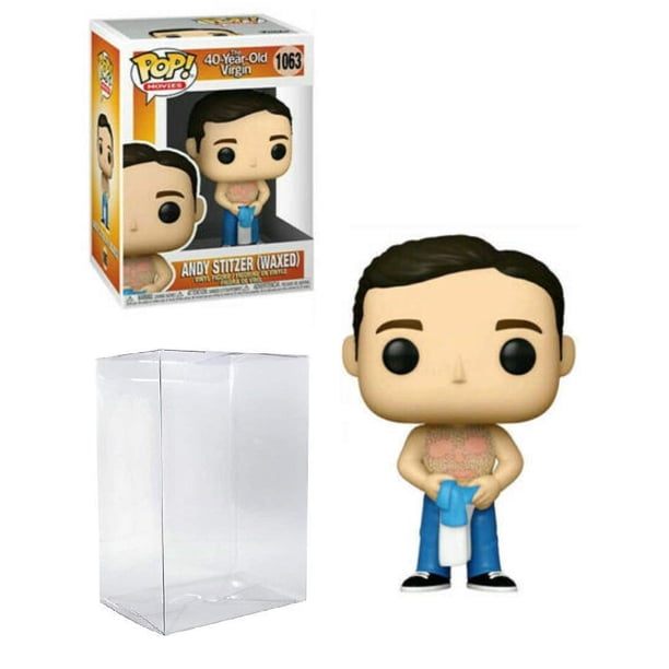 Funko POP! Movies – Andy Stitzer Waxed #1063 – 40 Year Old Virgin – Vinyl Figur 9,5 Cm – Mit EcoTek Schutzcase