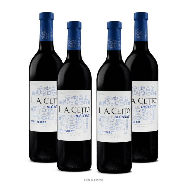 Vino Tinto Invierno Petit Verdot 750ml Paquete de 4 Botellas