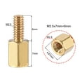 thumbnail image 3 of Uxcell Brass M2.5 7mm+6mm Male-Female Hex Standoff 100 Pack, 3 of 5