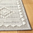 thumbnail image 3 of SAFAVIEH Global Anabella Diamond Indoor/Outdoor Area Rug, Light Grey/Ivory, 6'7" x 6'7" Square, 3 of 7