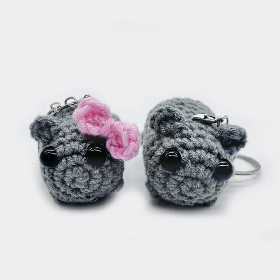 Jacenvly New Kids Toys a Hamster Keychain with Hand Knitted Hamster Toy Friend Partner Toys for Ages 8-13 Boy Toys