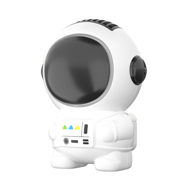Mini ventilador de mesa de mano astronauta enfriador de aire portátil USB recargable manos libres ventilador sin hojas de viento de 3 velocidades para niños y estudiantes