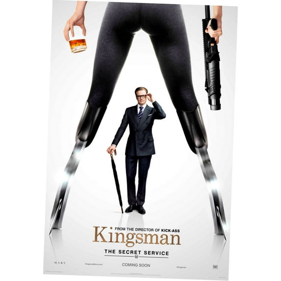 Kingsman Movie Poster 24in x36in Art Poster 24x36 #054030 Multi-Color Square Adults Best Posters
