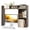 Oak, variant on Topbuy Desktop Bookshelf 3-Tier Multipurpose Countertop Hutch Bookshelf for 27 Inch Monitor w/ 3 Upper Shelves & 2 Side Compartments White
