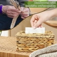 thumbnail image 4 of Tutuviw Tissue Box Cover Rectangle,Tissue Box Holder for Bathroom,Water Hyacinth Tissue Box Holder,Rattan Tissue Box Cover Facial Tissue Holder for Table,10" x 6" x 4.5", 4 of 8