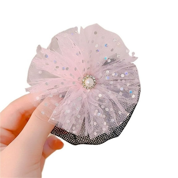 2pcs Spring Clip Hairnet Hair Nets For Latin Dance Invisible Dancing For Bun Hair Styling Tool