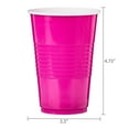 thumbnail image 5 of Plastic Disposable Party Cups, Hot Pink, 16 fl oz, 18 Pieces, by Way To Celebrate, 5 of 5