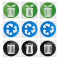 thumbnail image 3 of Qiilu 60Pcs/Set Circular Garbage Collection Identification Recycle Decal Dustbin /, 3 of 8
