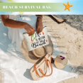 thumbnail image 4 of Set de bolsas de maquillaje CHENGU de lona de algodón con temática playera, 6 unidades, para mujer, 4 of 6
