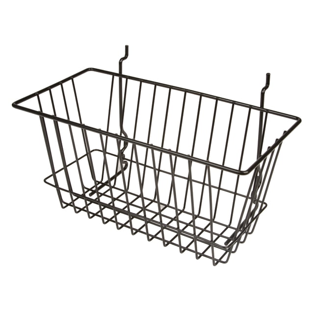 Cesta angosta de 30 x 15 x 15 cm (12 "W x 6" D x 6 "H) - Color negro, tamaño del paquete - 6 Econoco BSK17/B