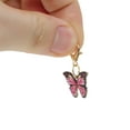 thumbnail image 3 of Unique Bargains 1 Pair Shoelace Charms Sparkly Butterfly Decorative Shoe Clips Rose Red, 3 of 5