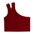 thumbnail image 2 of UACY Toddler Baby Girls Dance Tank Top One Shoulder Racerback Crop Shirts Vest Summer Casual Solid Sleeveless Sports Clothes, 2 of 9