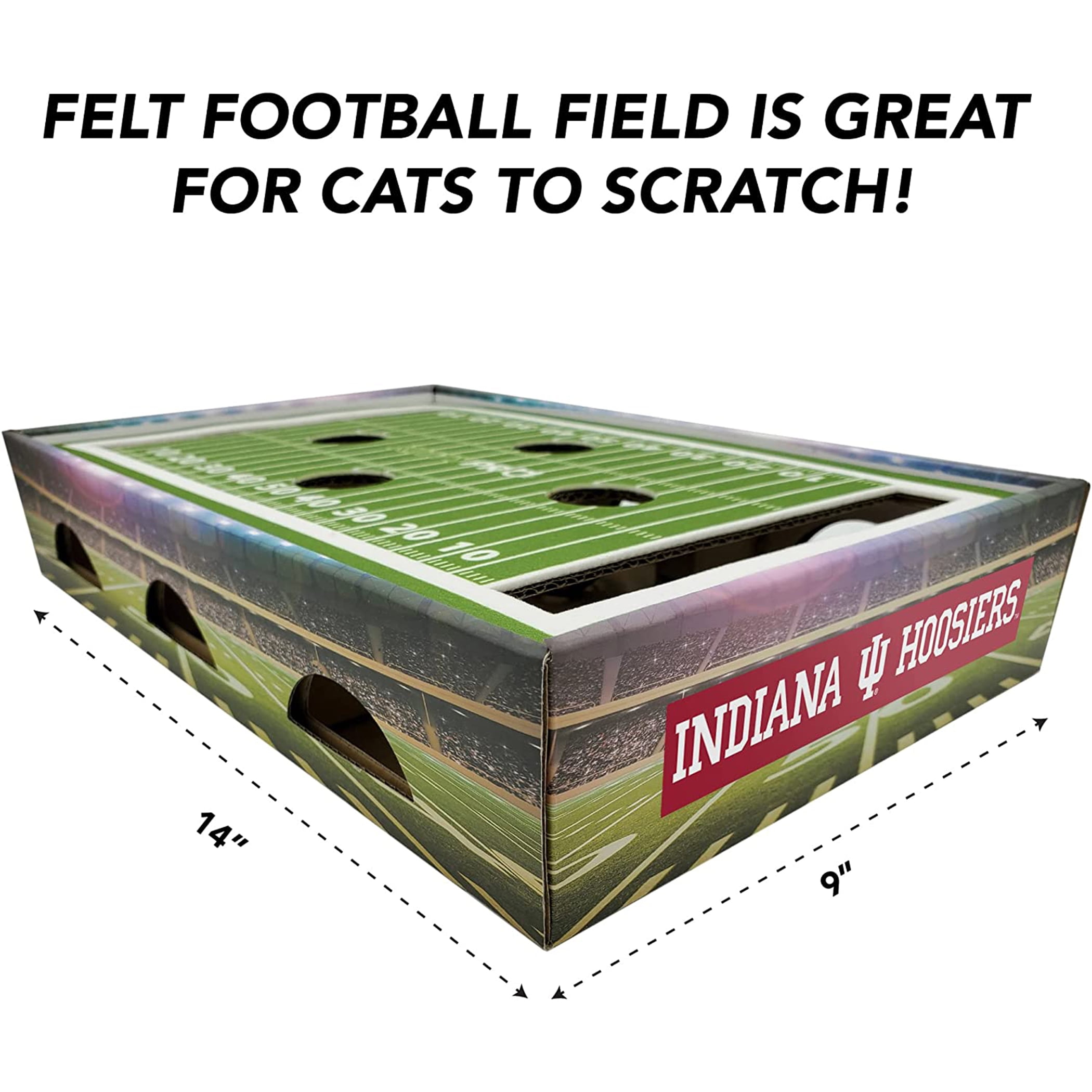 Pets First NCAA Cat Scratcher Box Football Field Designed Cat Scratcher & Lounge
