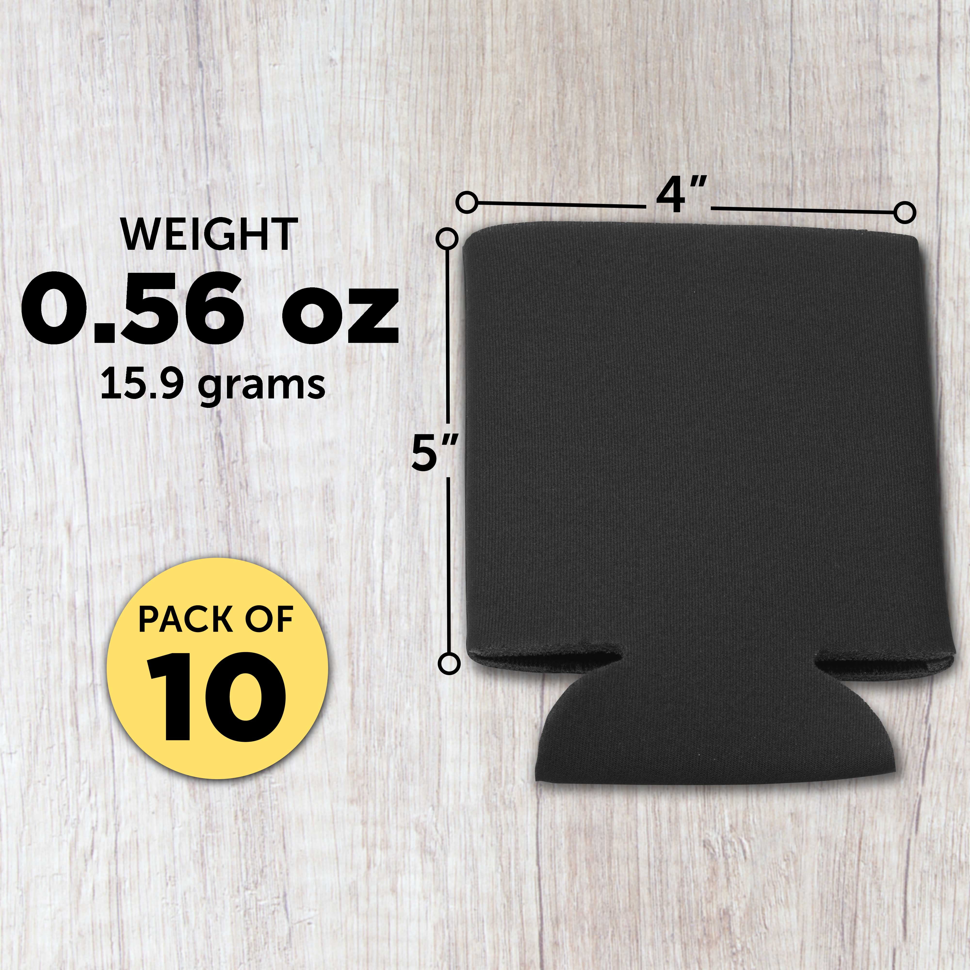 4mm Collapsible Can Coolers, Set of 25, Bulk Pack - Insulated Beer Holders for Keeping Your Beer Cold - Black