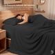 thumbnail image 4 of Juego de Sábanas de Bambú Dreamlab, Ropa de Cama Ultra Suave, Fresca, Hipoalergénica, Ecológica, Sábanas Queen de Bambú, Color Negro, 4 of 9