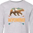 thumbnail image 4 of Inktastic Wyoming Vacation Bear Silhouette Long Sleeve Youth T-Shirt, 4 of 5