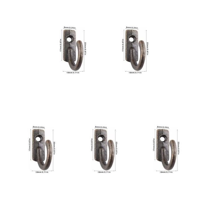 Ganchos colgantes Wosthever de aleación de zinc para pared 2 piezas color bronce