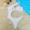 thumbnail image 2 of QHFBli Women One Piece Swimsuit Strappy Monokini One Shoulder Swimsuit, 2 of 7