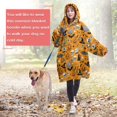 thumbnail image 5 of Halloween Skull Witch Orange Wearable Blanket Hoodie, Flannel Oversized Blanket Hoodies with Sleeves & with Sleeves & Pockets, Cute Gifts Ideas for Reading Watching TV and Relaxi, 5 of 6