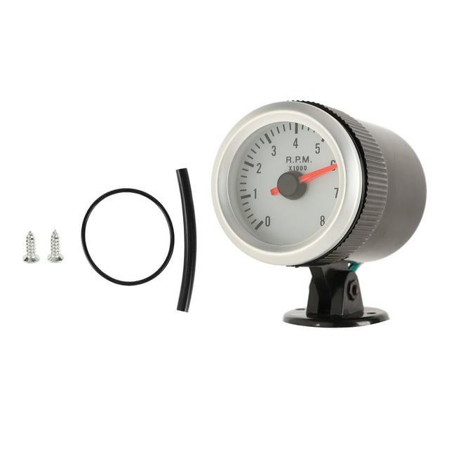 Medidor de Tacómetro de 52 mm Universal Tacómetro de RPM Redondo Retroiluminado Para Vehículos de Gasolina de 1 4 6 8 Cilindros