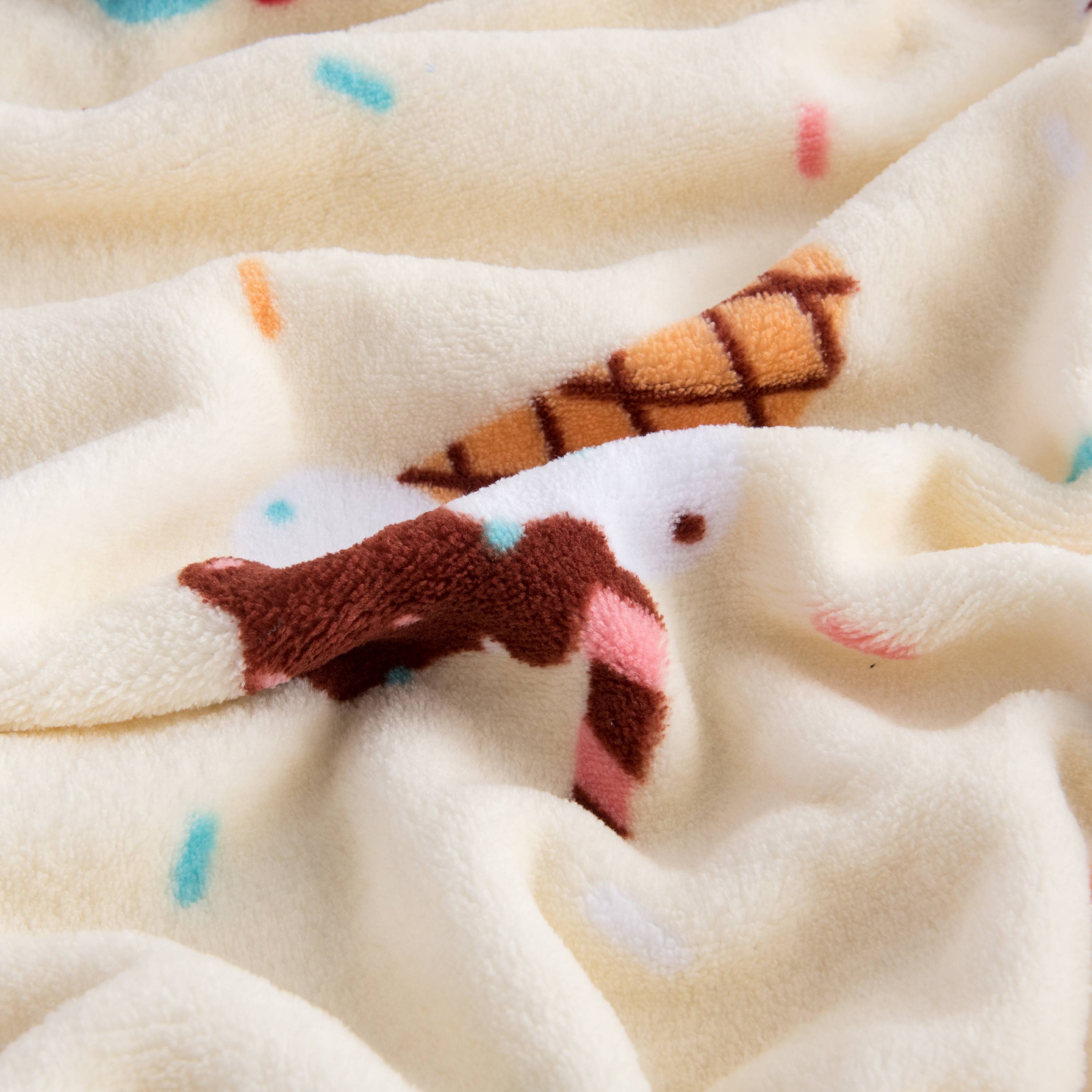 Mainstays Fleece Plush Throw Blanket, 50" x 60", Ice Cream, 2-Pack - image 2 of 11