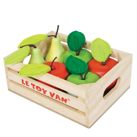 Le Toy Van - Caisse de Pommes et Poires en Bois Parfait pour un Supermarché, un Magasin d'Alimentation Ou un Café Faire Semblant de Jouer Grand comme un Cadeau (TV191)