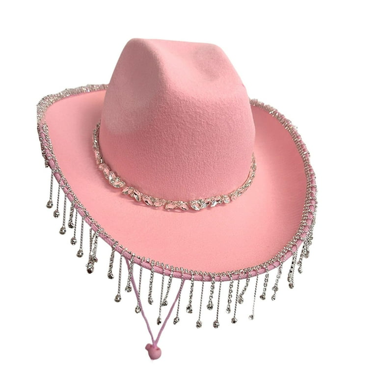 Decorative fishing hat, western cowboy hat, bridal engagement party, fancy  dress Pink - Walmart.com