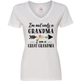 thumbnail image 3 of Inktastic I'm Not Only a Grandma I'm a Great Grandma with Flowers Women's V-Neck T-Shirt, 3 of 5