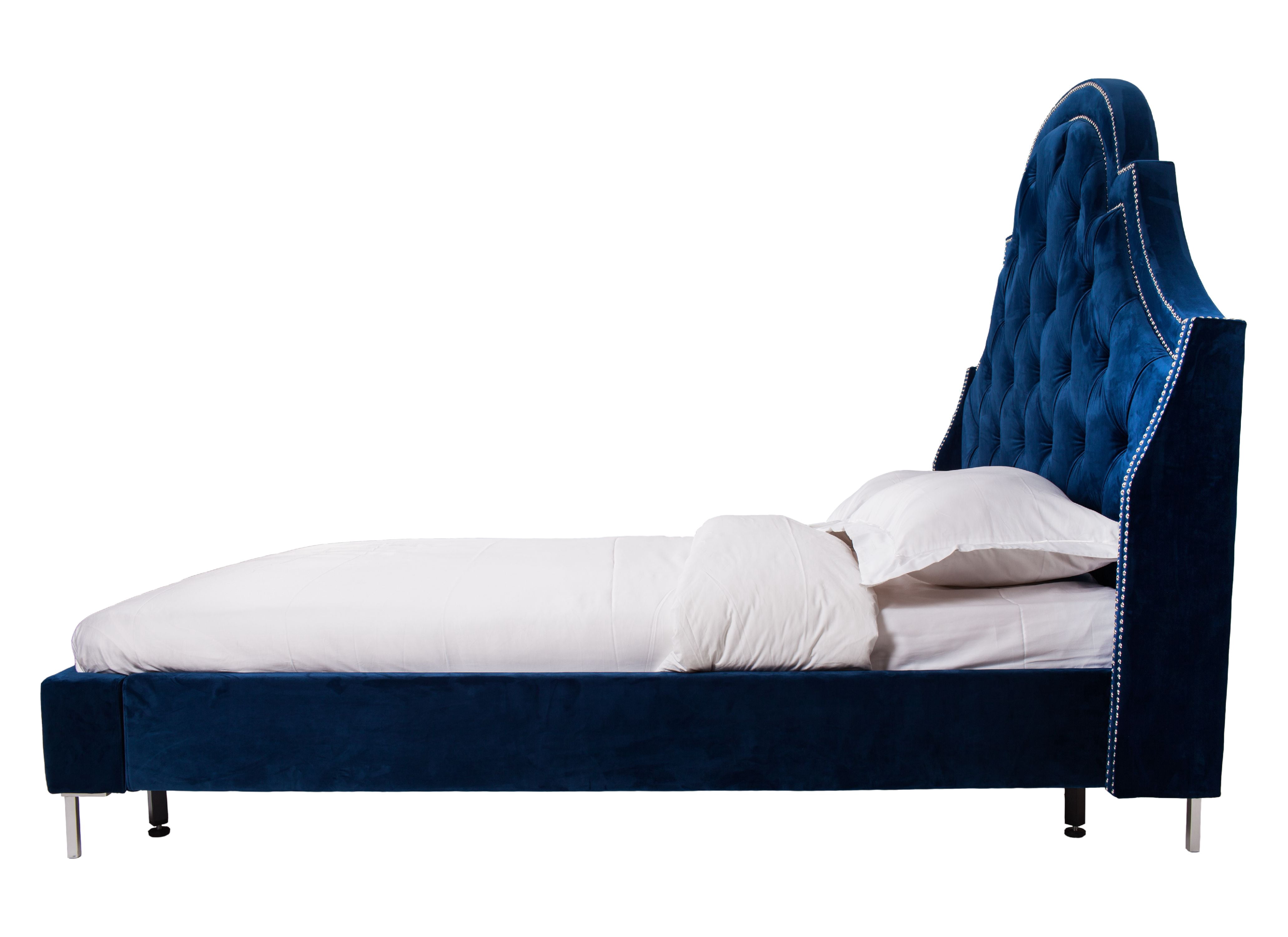 Chic Home Constantine Bed Frame Headboard Velvet Upholstered