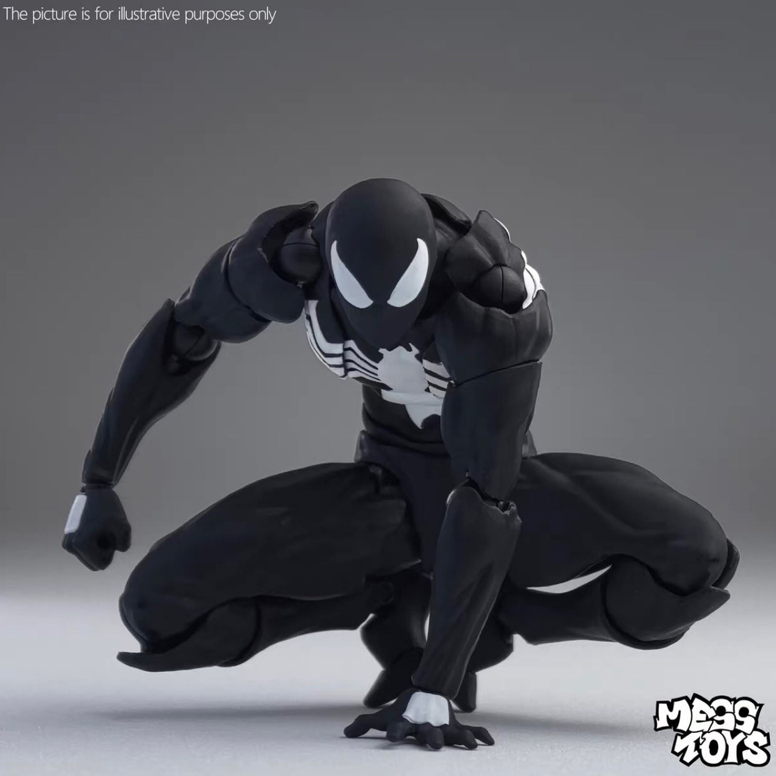 Messtoys Symbiote Spider-Man Black Spider Action Figure Boxed