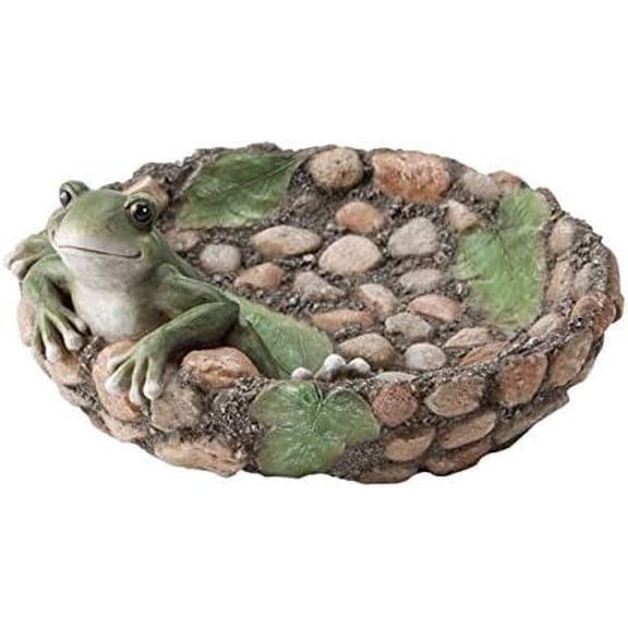 Happy Frog Tabletop Birdbath - 10 L x 10.5 W x 4.5 H$$Garden & Patio