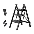 thumbnail image 3 of Escalera de tijera Escalera plegable Hogar multifuncional para adultos Escalera de tijera engrosada liviana para el hogar Taburete antideslizante negro, 3 of 8