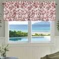 thumbnail image 6 of Farmhouse Red Kitchen Valances for Windows, Vintage Flower Leaf Botanical Plant Bathroom Window Valances 60x18 Inch Rod Pocket Window Treatments Valance Curtains for Living Room Bedroom Decor, 6 of 9