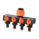 thumbnail image 4 of Conector de manguera de jardín, grifo de jardín de 4 vías, multicanal, distribuidor de agua de 4 vías, divisor de manguera de 4 vías para Baño de masc, 4 of 8