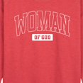 thumbnail image 2 of Instant Message - Woman Of God Collegiate - Women's Lightweight French Terry Pullover, 2 of 6