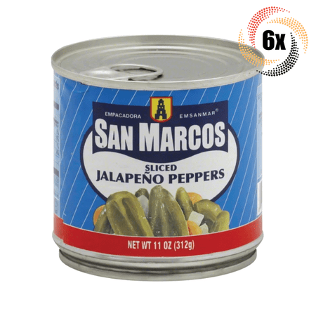 6x Cans San Marcos Sliced Jalapeno Peppers Vegetable | 11oz | Fast Shipping!