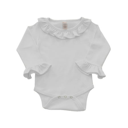 

MONAG Long Sleeve Interlock Ruffle Bodysuit