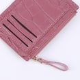thumbnail image 2 of Cartera Sencilla para Mujer Llavero Cuero Tarjetero Pequeño Monedero (rosa) Rojo, 2 of 9