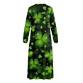 thumbnail image 5 of Xoenoiee Green Shamrock Print Nightgowns for Women House Dress Button Down Sleepshirt Moo Moos St. Patrick's Day Long Sleeve Nightshirt Housecoat, Size 3XL, 5 of 7
