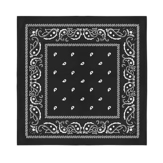 100% Cotton Olive Green Paisley Bandana - 22x22 Single Piece