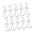 thumbnail image 2 of 10 ganchos para adornos navideños de metal decorativos con forma de S y copos de nieve. Plata, 2 of 9