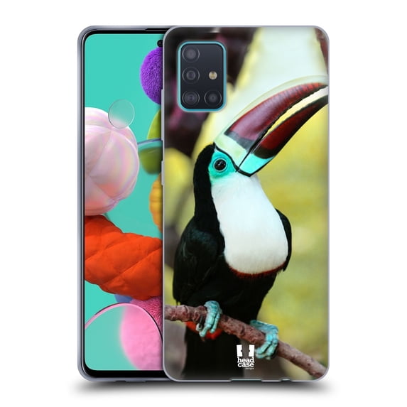 Head Case Designs Famous Animals White Throated Toucan Soft Gel Case Compatible with Samsung Galaxy A51 (2019)