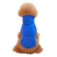 thumbnail image 3 of Winter Dog Hooded Sweatshirt Cotton Fleece Pet Blouse for 2-30 Lbs Small Medium Dog Windproof Cold Weather Mountaineer Coat Outdoor Outfit,Blue Size M, 3 of 3