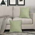 thumbnail image 3 of Sps ssion 20" x 20" Green Cream Floral Cotton Linen Decorative Pillow Case, Breathable, 3 of 6