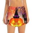 thumbnail image 2 of Susaid Halloween Print Women's High Waisted Running Shorts Quick Dry Athletic Gym Track Workout Shorts Zip Pocket-X-Large, 2 of 7
